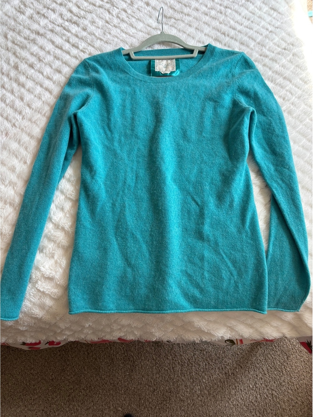 Y2K Teal Cashmere Sweater | size m